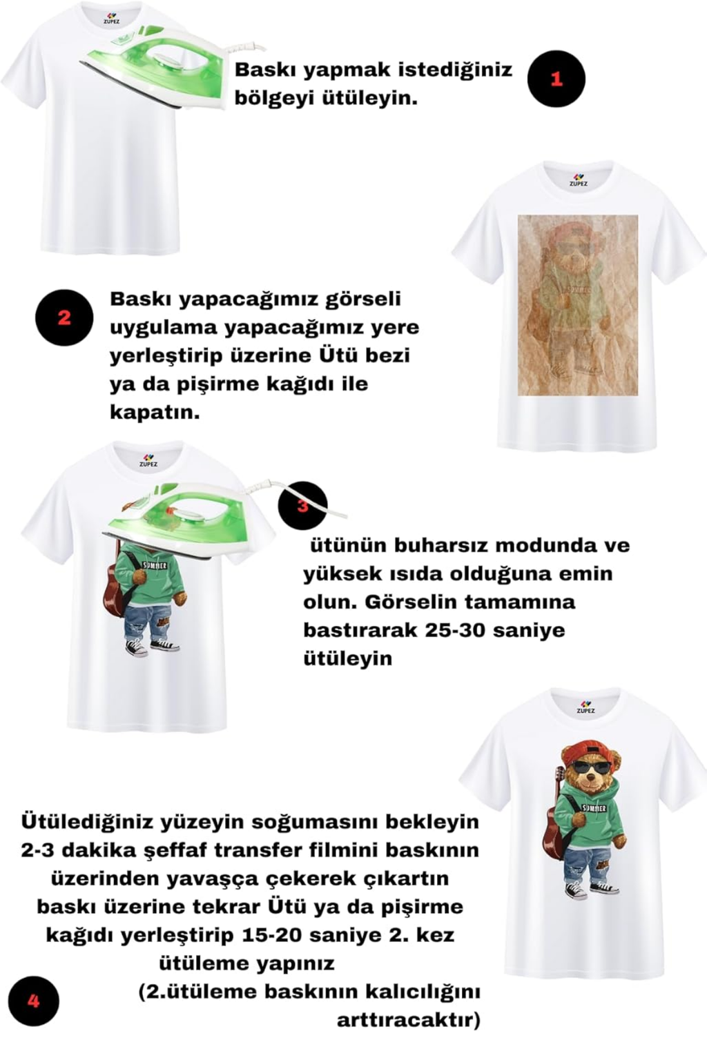 Komik Kedi Desenli Dijital Baskı | Kumaş ve Tişört için Ütüyle Yapışan Transfer Baskı Kağıdı