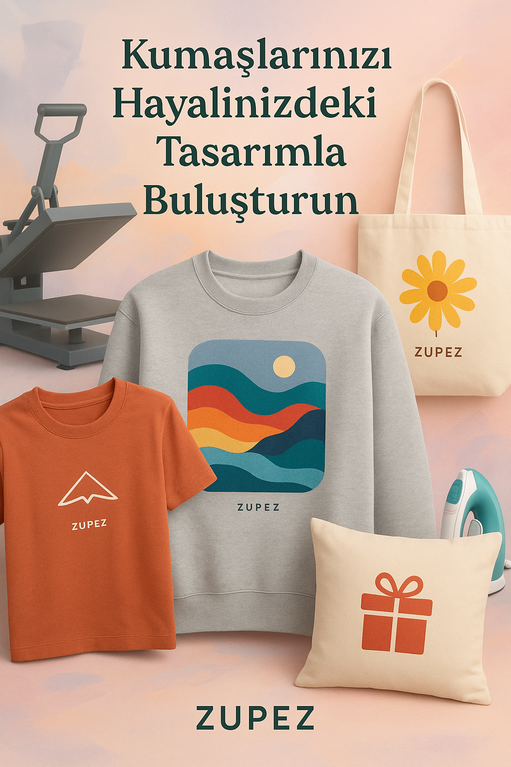 ZUPEZ Baskı ile Kendi Tasarımını Yarat – Kolay Ütüyle Kusursuz Uygulama!